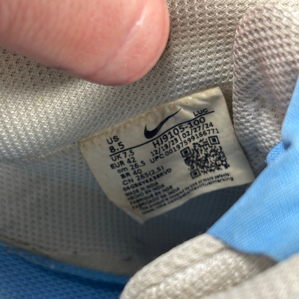 Nike Court Women's 8.5 White Blue Vision Low Next Nature Sneakers Street Urban - Picture 8 of 8